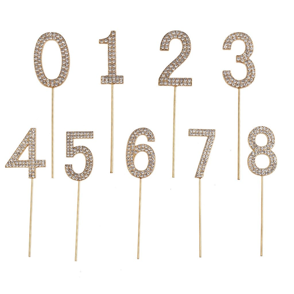 rhinestone | cake topper numbers