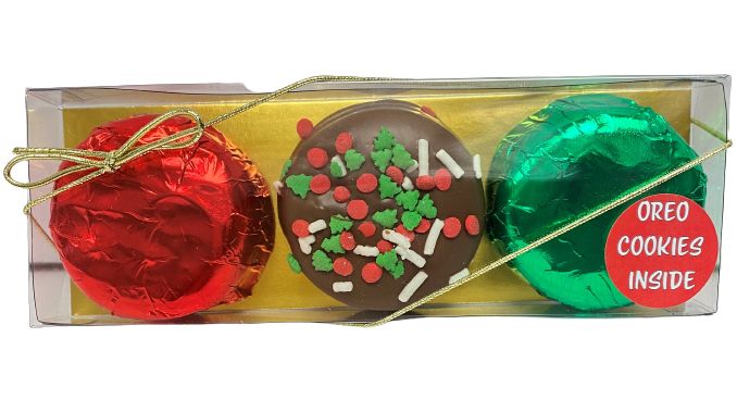 festive | milk chocolate covered oreo