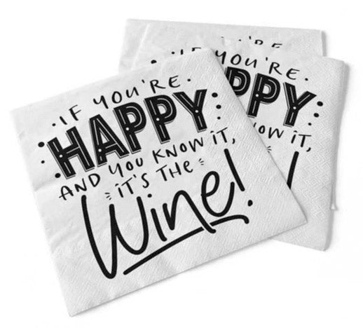 if you're happy | beverage napkins