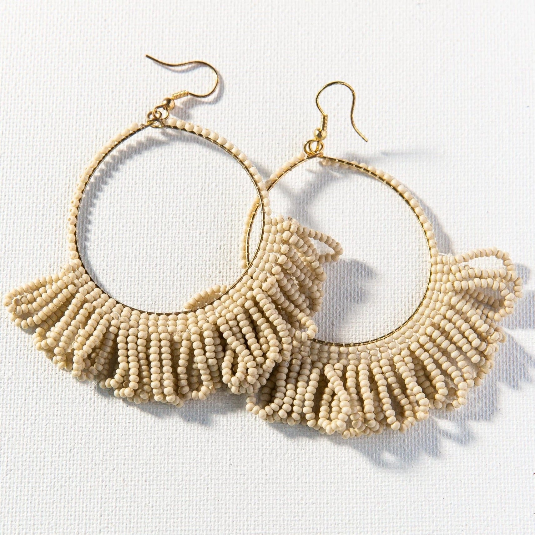 #17012 - Fringe Hoop Earrings - 5