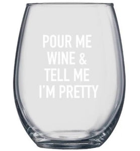 pour me wine | 11oz stemless glass