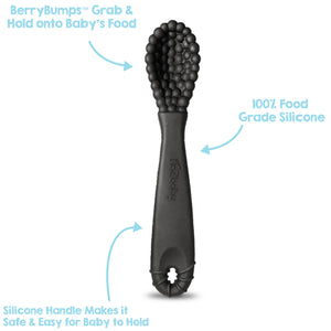 black + white | razberry silicone training spoons