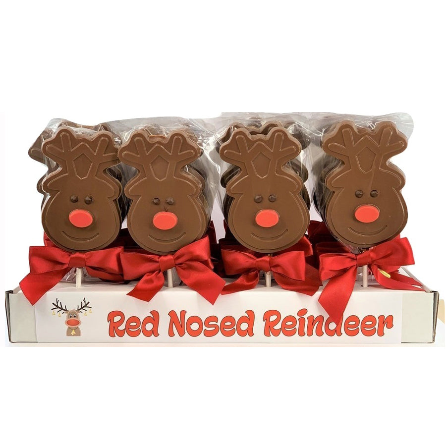 red nosed reindeer | milk chocolate suckers