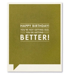 you're not getting old | birthday card